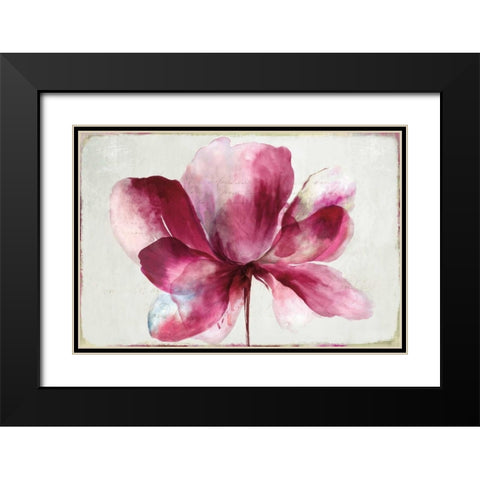 Lilya Red Black Modern Wood Framed Art Print with Double Matting by Jensen, Asia