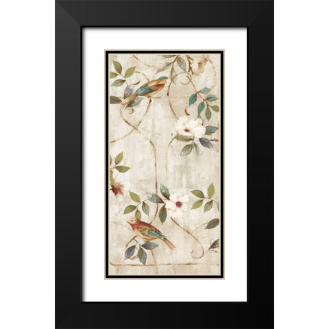 Lattice II Black Modern Wood Framed Art Print with Double Matting by Jensen, Asia