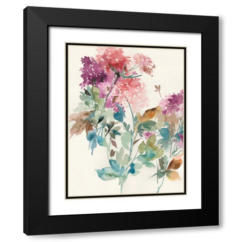 Sweet Hydrangea I Black Modern Wood Framed Art Print with Double Matting by Jensen, Asia