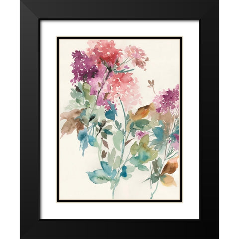 Sweet Hydrangea I Black Modern Wood Framed Art Print with Double Matting by Jensen, Asia