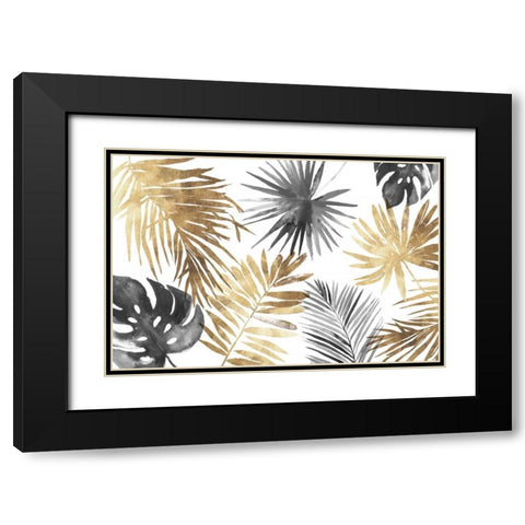 Tropical Palms I Black Modern Wood Framed Art Print with Double Matting by Jensen, Asia