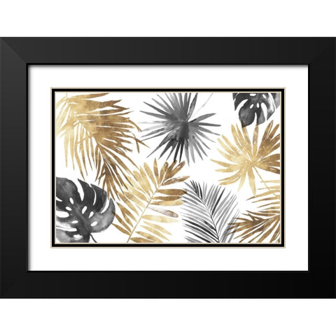 Tropical Palms I Black Modern Wood Framed Art Print with Double Matting by Jensen, Asia