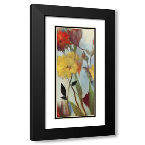 Floral Medley I - Mini Black Modern Wood Framed Art Print with Double Matting by Jensen, Asia