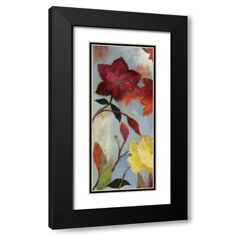 Floral Medley II - Mini Black Modern Wood Framed Art Print with Double Matting by Jensen, Asia