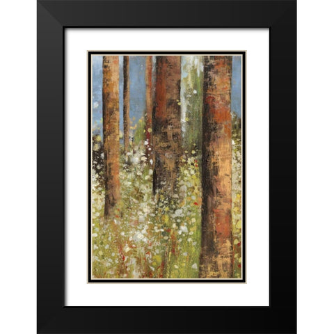 Field of Flowers I - mini Black Modern Wood Framed Art Print with Double Matting by Jensen, Asia