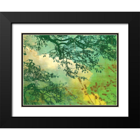 Branches and Clouds Black Modern Wood Framed Art Print with Double Matting by McMasters, James
