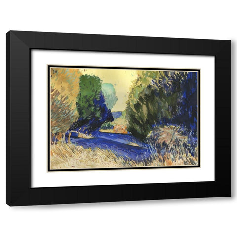 Albion Cedars Black Modern Wood Framed Art Print with Double Matting by Kelley, Brian