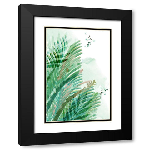 Lush Palm II  Black Modern Wood Framed Art Print with Double Matting by Kouta, Flora