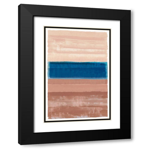 On the Blue Horizon II Black Modern Wood Framed Art Print with Double Matting by Kouta, Flora