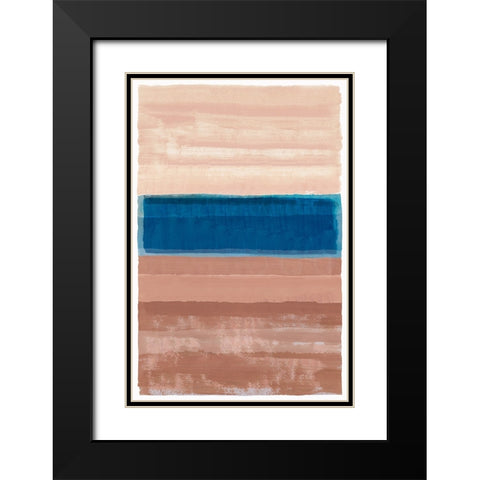 On the Blue Horizon II Black Modern Wood Framed Art Print with Double Matting by Kouta, Flora