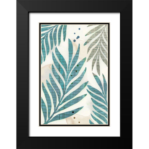 Limewash Palm III Black Modern Wood Framed Art Print with Double Matting by Kouta, Flora