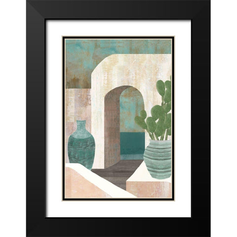 Sunbaked Archway I Black Modern Wood Framed Art Print with Double Matting by Kouta, Flora