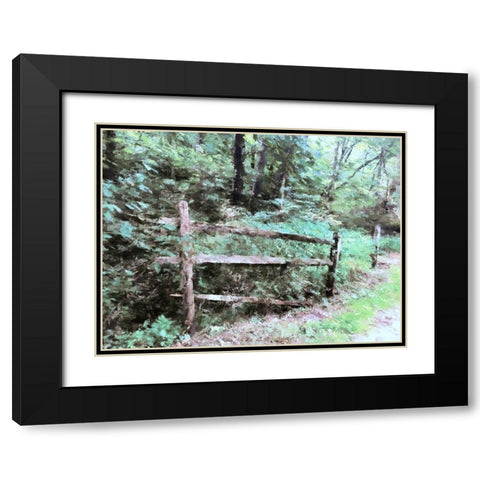 Abandoned Fence Black Modern Wood Framed Art Print with Double Matting by Curinga, Kim