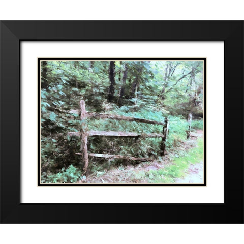 Abandoned Fence Black Modern Wood Framed Art Print with Double Matting by Curinga, Kim