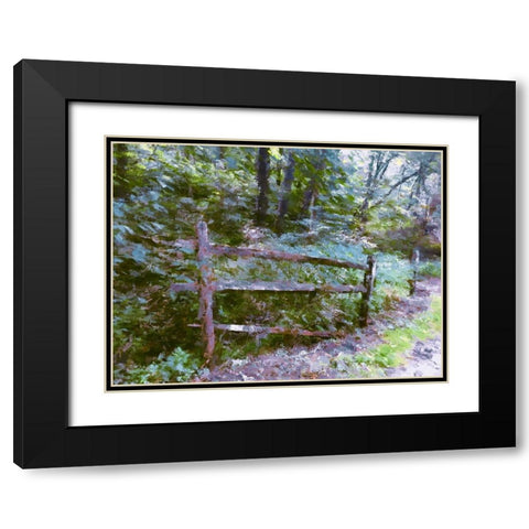 Abandoned Fence Black Modern Wood Framed Art Print with Double Matting by Curinga, Kim