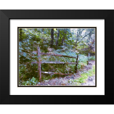 Abandoned Fence Black Modern Wood Framed Art Print with Double Matting by Curinga, Kim