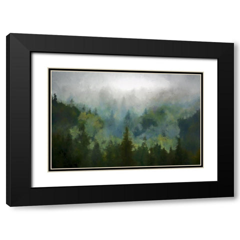Misty WoodsÂ  Black Modern Wood Framed Art Print with Double Matting by Curinga, Kim