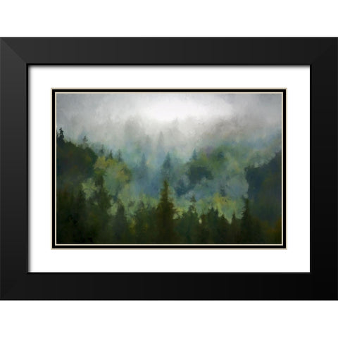 Misty WoodsÂ  Black Modern Wood Framed Art Print with Double Matting by Curinga, Kim