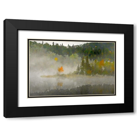 Misty Isle Black Modern Wood Framed Art Print with Double Matting by Curinga, Kim