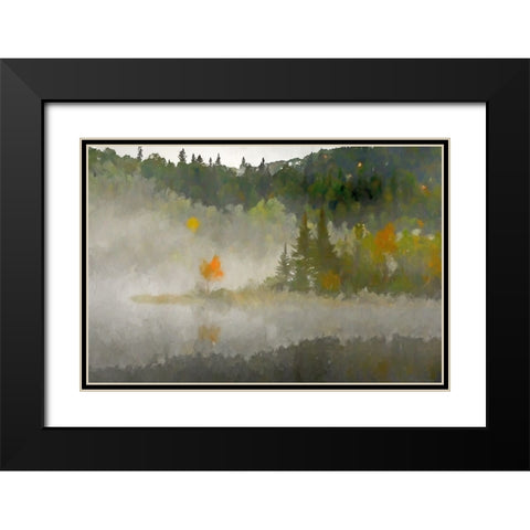 Misty Isle Black Modern Wood Framed Art Print with Double Matting by Curinga, Kim