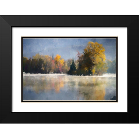 Lake Colors Black Modern Wood Framed Art Print with Double Matting by Curinga, Kim