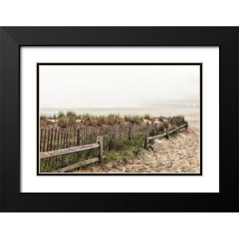 Atlantic City Beach I Black Modern Wood Framed Art Print with Double Matting by Kearney, Franklin J.