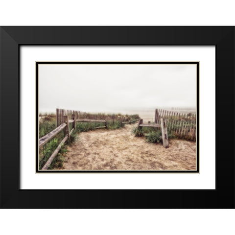 Atlantic City Beach II  Black Modern Wood Framed Art Print with Double Matting by Kearney, Franklin J.