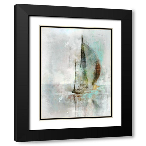 Sailboat II Black Modern Wood Framed Art Print with Double Matting by Roko, Ken