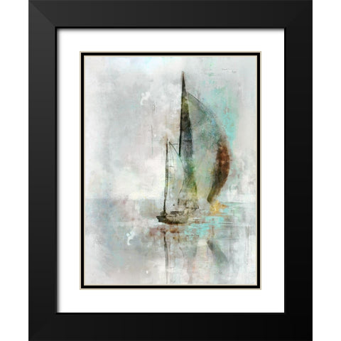 Sailboat II Black Modern Wood Framed Art Print with Double Matting by Roko, Ken
