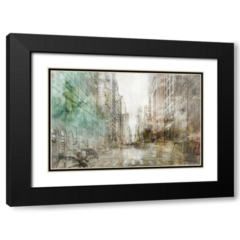 NYC Streets I Black Modern Wood Framed Art Print with Double Matting by Roko, Ken