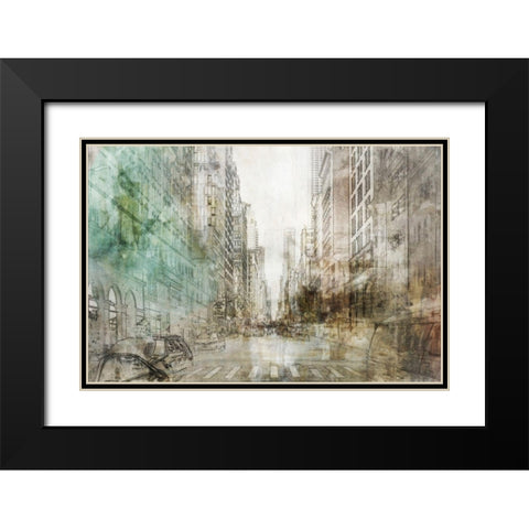 NYC Streets I Black Modern Wood Framed Art Print with Double Matting by Roko, Ken