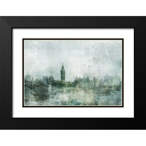 London Calling Black Modern Wood Framed Art Print with Double Matting by Roko, Ken