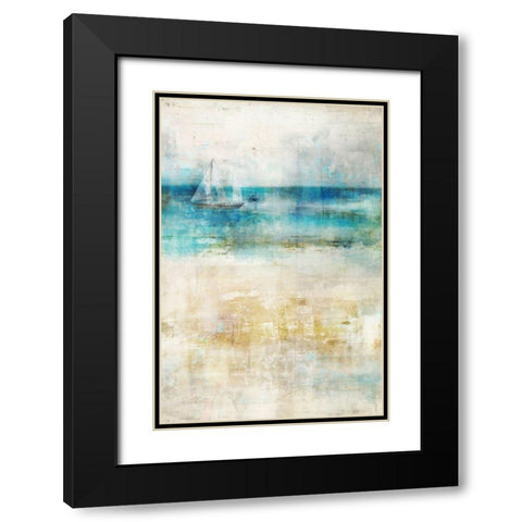 Ocean Blue I Black Modern Wood Framed Art Print with Double Matting by Roko, Ken