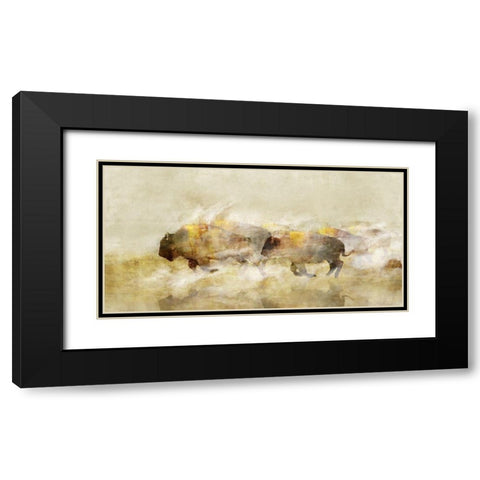 One With The Herd IÂ  Black Modern Wood Framed Art Print with Double Matting by Roko, Ken