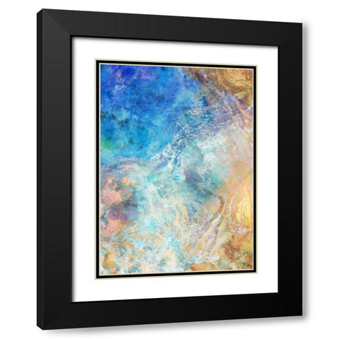 Oceanic Gold II Black Modern Wood Framed Art Print with Double Matting by Roko, Ken