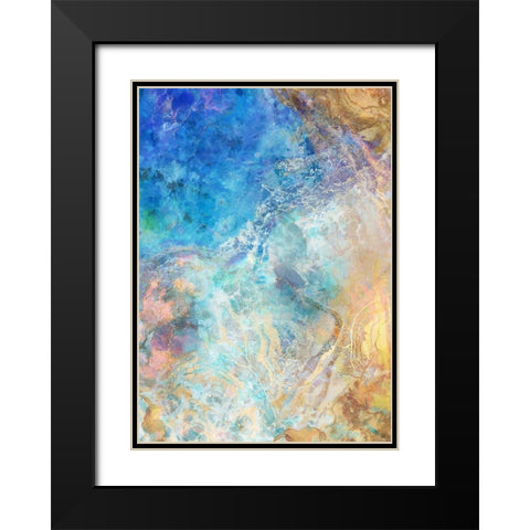 Oceanic Gold II Black Modern Wood Framed Art Print with Double Matting by Roko, Ken