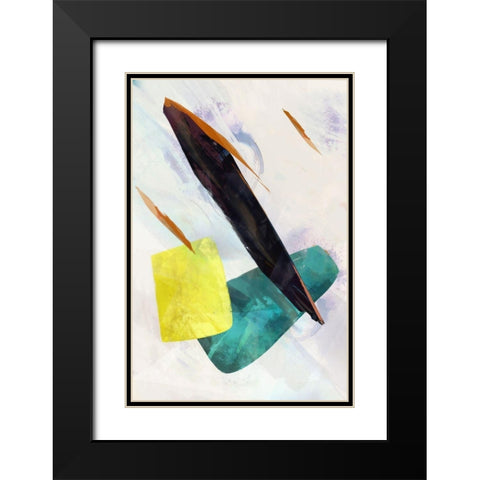 Colour Pathway II Black Modern Wood Framed Art Print with Double Matting by Roko, Ken