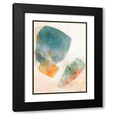 Blue Ink Rose I Black Modern Wood Framed Art Print with Double Matting by Roko, Ken