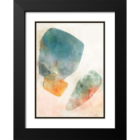 Blue Ink Rose I Black Modern Wood Framed Art Print with Double Matting by Roko, Ken