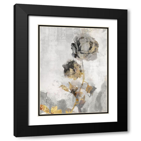 Black Roses I Black Modern Wood Framed Art Print with Double Matting by Roko, Ken