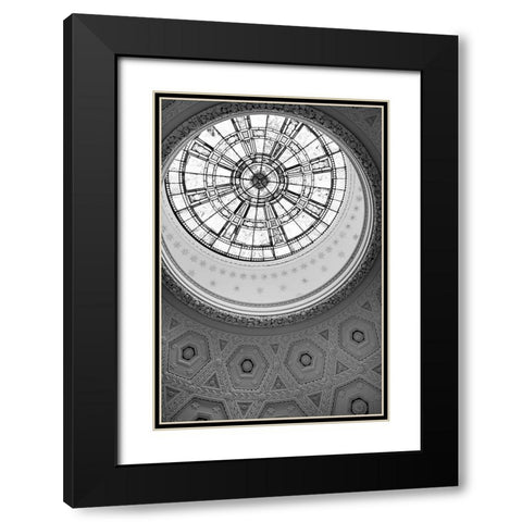 Oculus Black Modern Wood Framed Art Print with Double Matting by Millet, Karyn