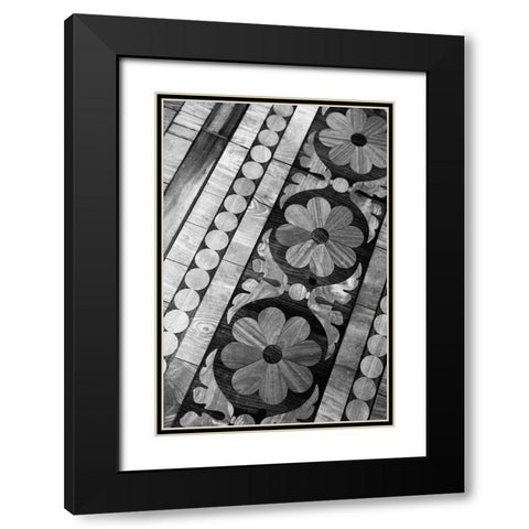Intarsia Black Modern Wood Framed Art Print with Double Matting by Millet, Karyn