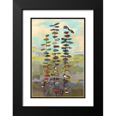 Garden Ombre Black Modern Wood Framed Art Print with Double Matting by Colden, Jane