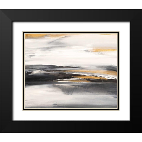 Gold Rush I Black Modern Wood Framed Art Print with Double Matting by Mravyan, Valeria
