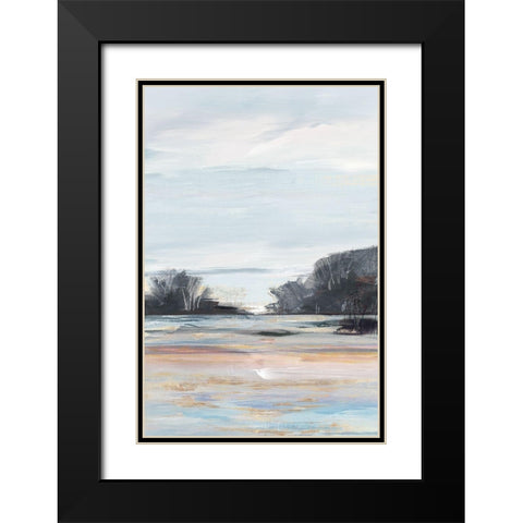 Organic Field I Black Modern Wood Framed Art Print with Double Matting by Mravyan, Valeria
