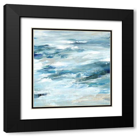 Impacted Black Modern Wood Framed Art Print with Double Matting by Lera