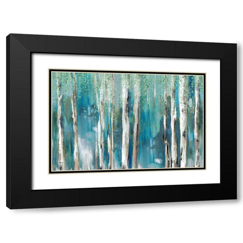 Cerulean Forest I Black Modern Wood Framed Art Print with Double Matting by Mravyan, Lera