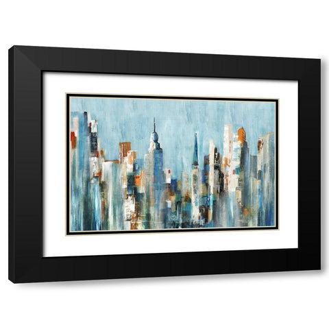 Channel I  Black Modern Wood Framed Art Print with Double Matting by Lera
