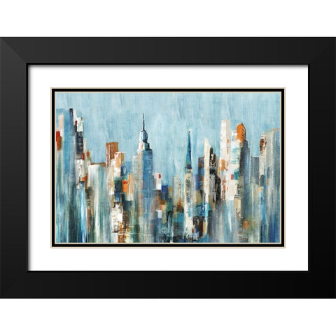 Channel I  Black Modern Wood Framed Art Print with Double Matting by Lera
