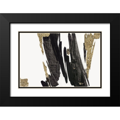 Stretching I  Black Modern Wood Framed Art Print with Double Matting by Lera